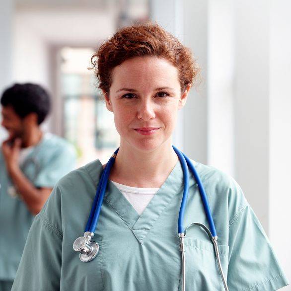 Zorgprofessional aan het werk