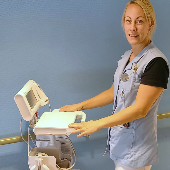 de csm monitor van welchallyn met medewerker